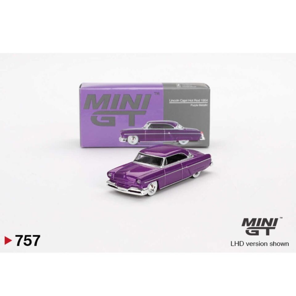 Mini GT 1/64 Lincoln Capri Hot Rod 1954 Purple Metallic MGT00757