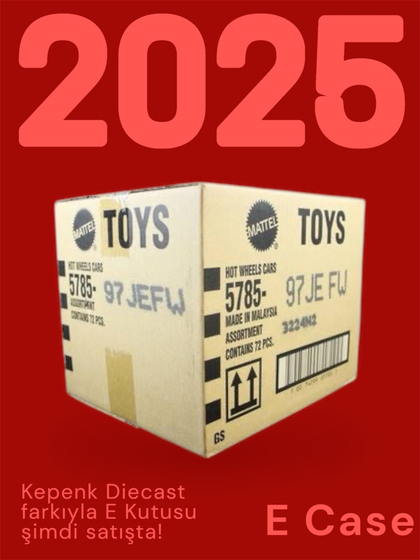 Hotwheels tekli 2025 E Kolisi 72’li