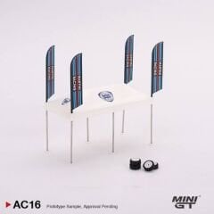 Mini GT Paddock Service Tent Set - Martini Racing MGTAC16