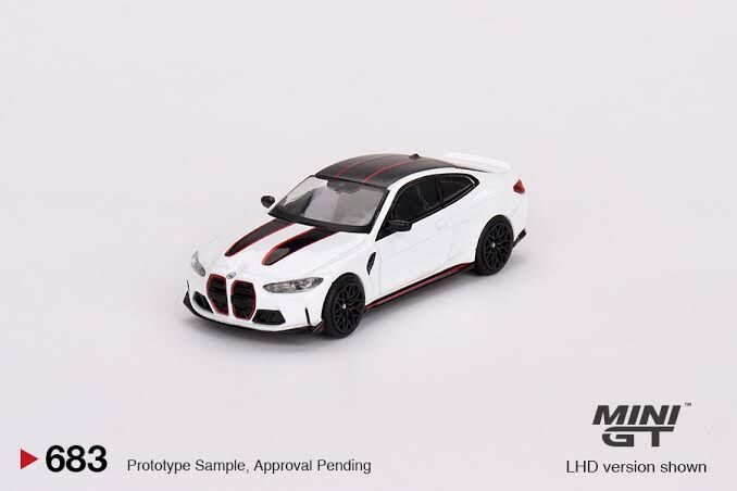 Mini GT 1/64 BMW M4 CSL Alpine White MGT00683