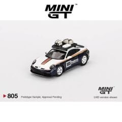 Mini GT 1/64 Porsche 911 Dakar Rallye Design Package White/Gentian Blue Metallic - Blister Paket MGT00805-BL