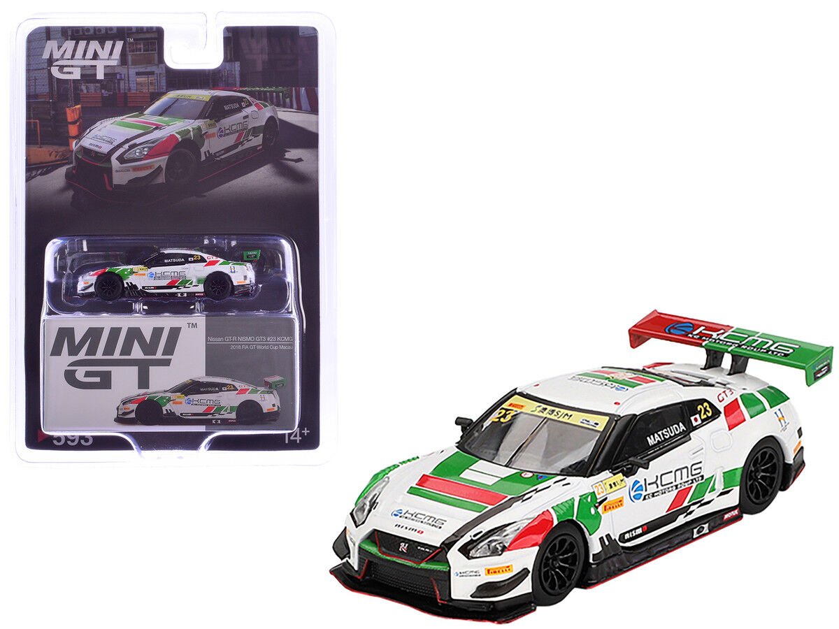 Mini GT 1/64 Nissan GT-R NISMO GT3 KCMG 2018 FIA GT World Cup Macau - Blister Paket MGT00593-BL