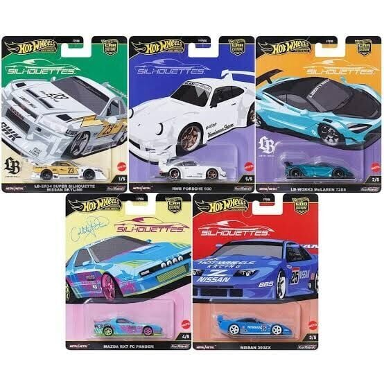 Hot Wheels 1:64 Car Culture 2025 Silhouettes Set of 5