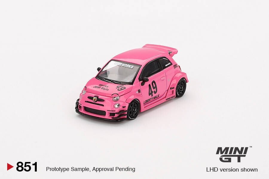 Mini GT 1/64 ABARTH 595 LB-WORKS x Abas Works Pink MGT00851