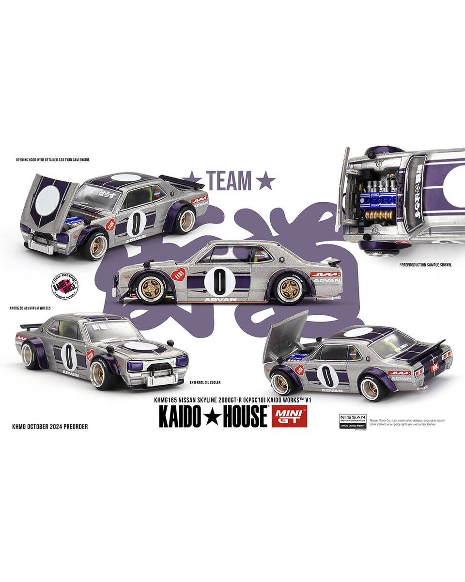 Mini GT 1/64 [KaidoHouse x MiniGT] Nissan Skyline 2000GT-R (KPGC10) Kaido Works V1 KHMG165