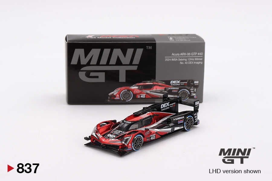 (ÖN SATIŞ) Mini GT 1/64 Acura ARX-06 GTP Wayne Taylor Racing with Andretti 2024 IMSA Sebring 12Hrs Winner MGT00837