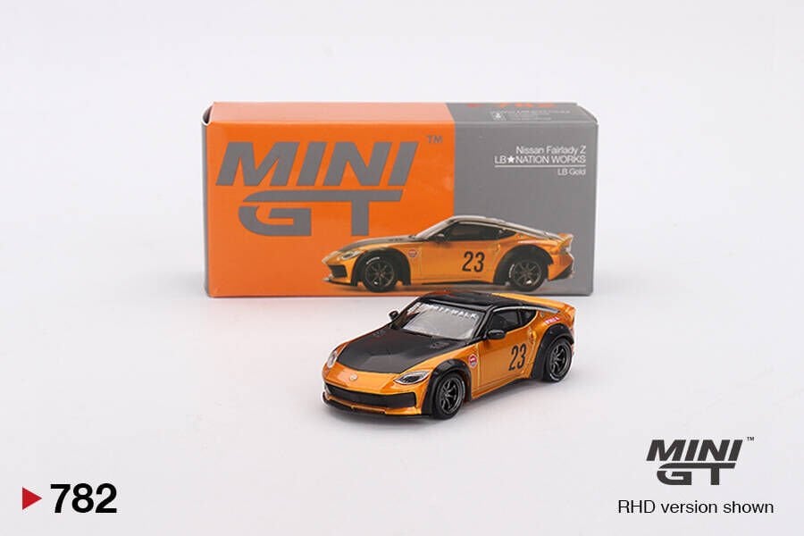 (ÖN SATIŞ) Mini GT 1/64 Nissan Z LB NATION WORKS LB Gold MGT00782