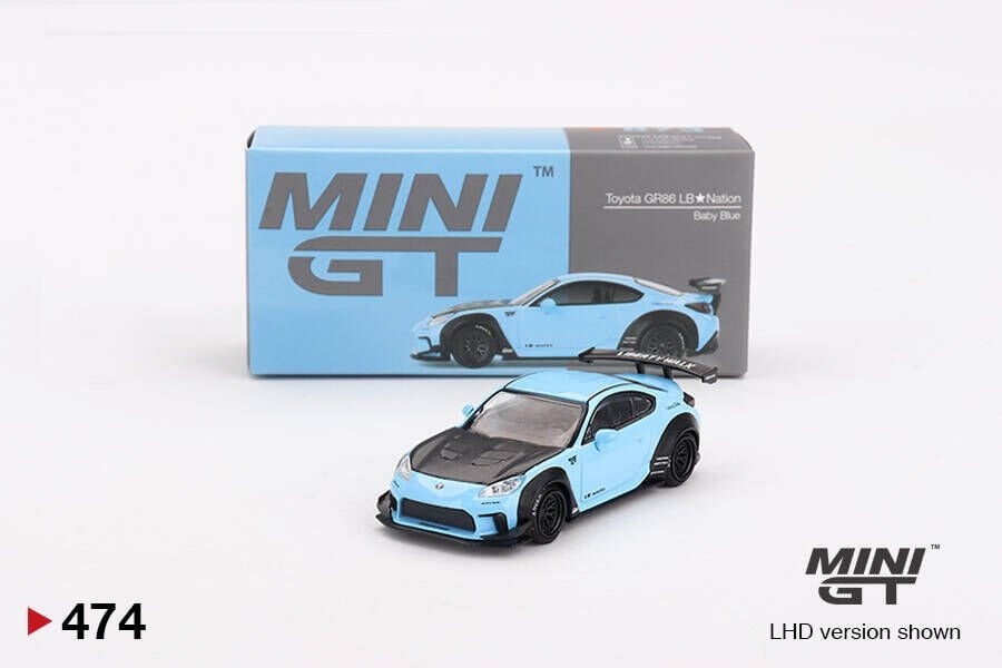 (ÖN SATIŞ) Mini GT 1/64 Toyota GR86 LB Nation Baby Blue MGT00873