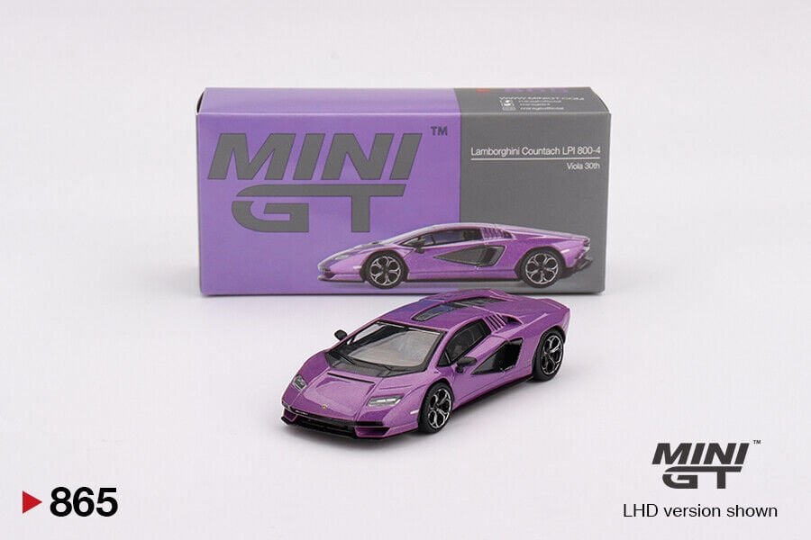 (ÖN SATIŞ) Mini GT 1/64 Lamborghini Countach LPI 800-4 Viola 30th MGT00865