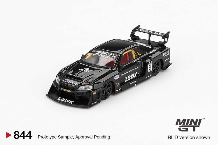 (ÖN SATIŞ) Mini GT 1/64 Nissan LB-ER34 Super Silhouette SKYLINE Black MGT00844