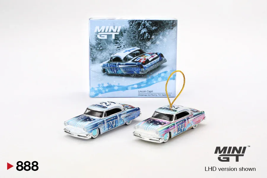 Mini GT 1/64 Lincoln Capri Christmas Hot Rod by Tim Sadchikov 2024 Christmas Edition MGT00888