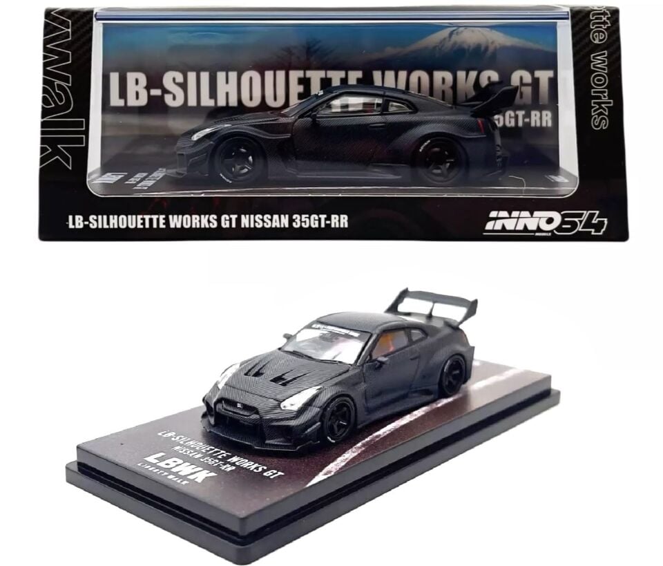 Inno 1/64 NISSAN GT-R (R35) LBWK SUPER SILHOUETTE 35GT-RR Full Carbon IN64-LBWKR35-FC