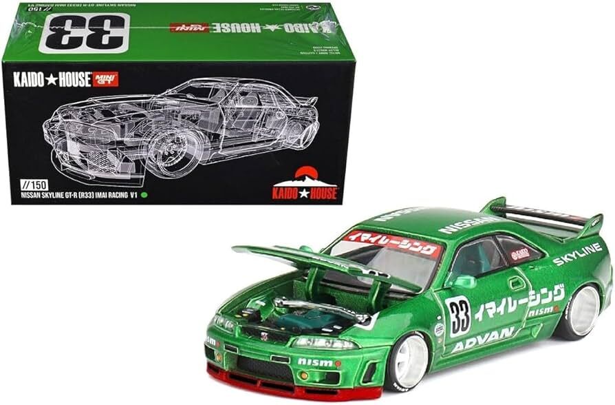 Mini GT 1/64 KaidoHouse Nissan Skyline GT-R (R33) Imai Racing V1